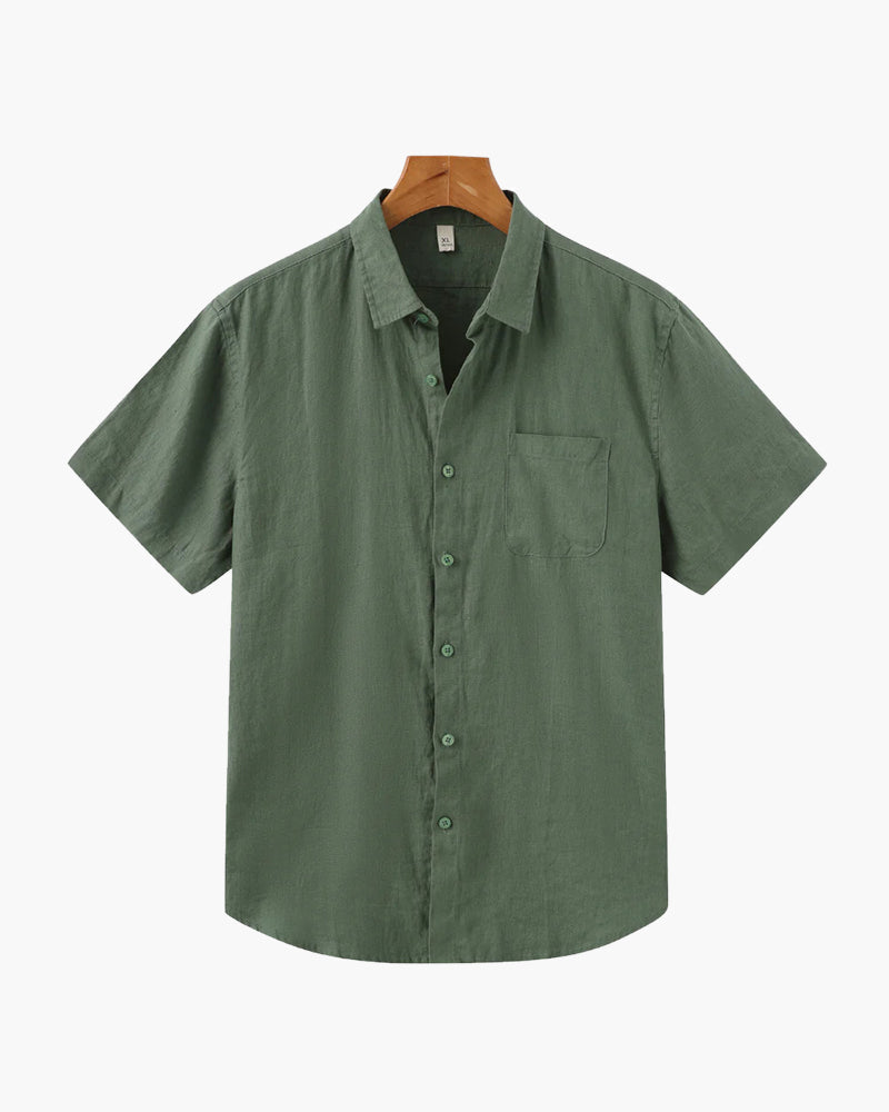 Cape Town – Camicia in Lino a Maniche Corte