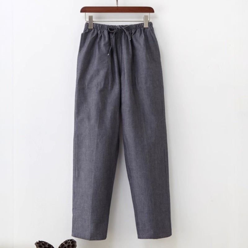 Pantaloni Kibo in Cotone e Lino