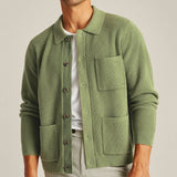 Cardigan in Maglia Luxe Evergreen