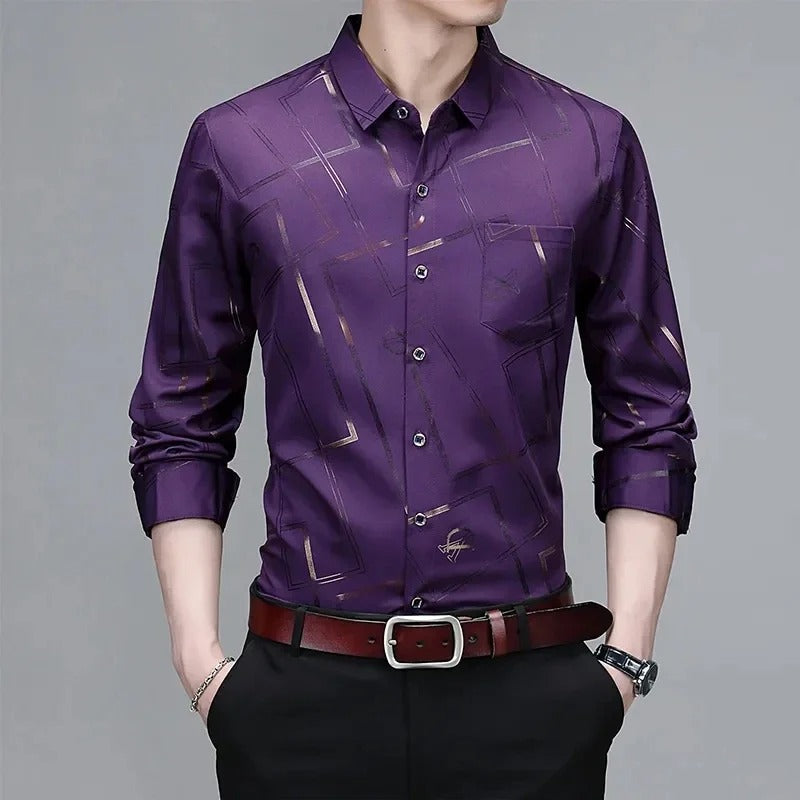 Camicia Stampata Antipiega